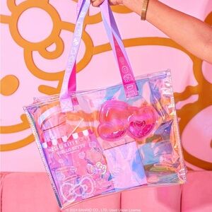 Hello Kitty Cafe Exclusive Limited Edition 50th Anniversary Iridescent Tote Bag